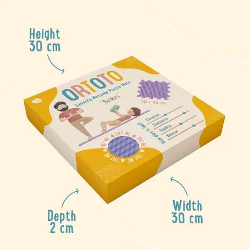 ORTOTO Spikes / Soft (Pastel Lemon) (1 pcs.-30*30 cm) - Massage Puzzle Mat - image 5 | Labebe