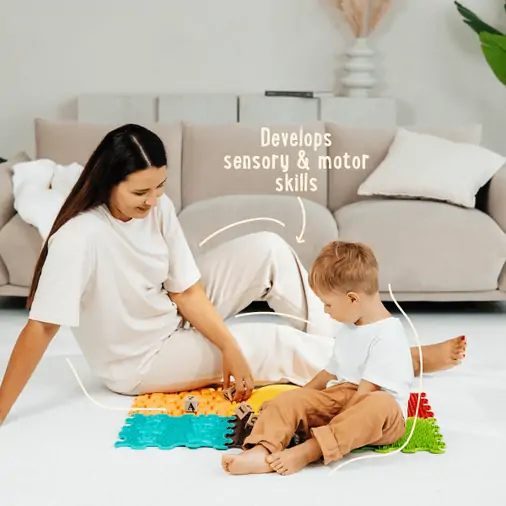 ORTOTO Sunshine Garden (6 pcs.-30*30 cm) - Sensory Massage Puzzle Mats Set - image 5 | Labebe