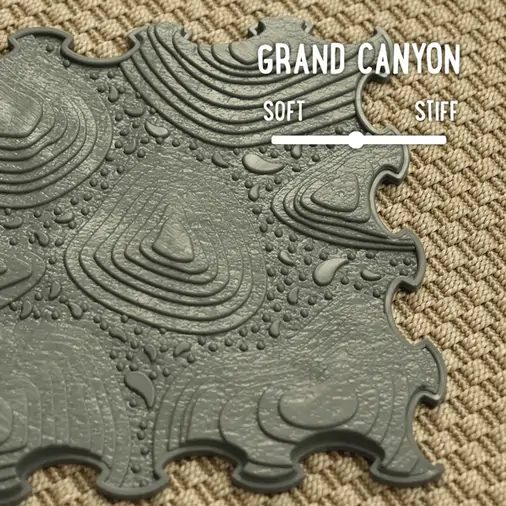 ORTOTO Grand Canyon / Soft (Storm Grey) (1 pcs.-30*30 cm) - Коврик-пазл для сенсорного массажа стоп - изображение 2 | Labebe