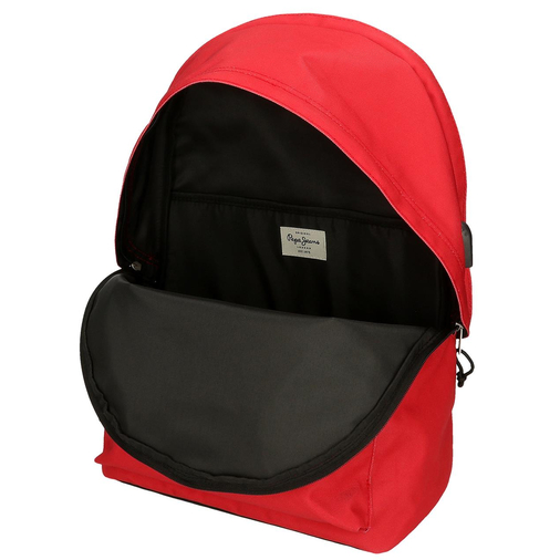 Pepe Jeans Aris Evergreen Two Compartment Laptop Backpack Red - საბავშვო ზურგჩანთა - image 6 | Labebe