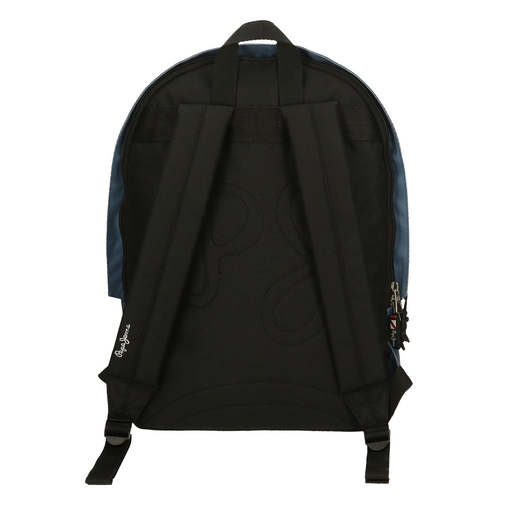 Pepe Jeans Aris Evergreen Two Compartment Laptop Backpack Blue Denim - საბავშვო ზურგჩანთა - image 3 | Labebe