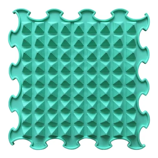 ORTOTO Little Pyramids / Stiff (Sea Turquoise) (1 pcs.-30*30 cm) - Коврик-пазл для сенсорного массажа стоп - изображение 1 | Labebe