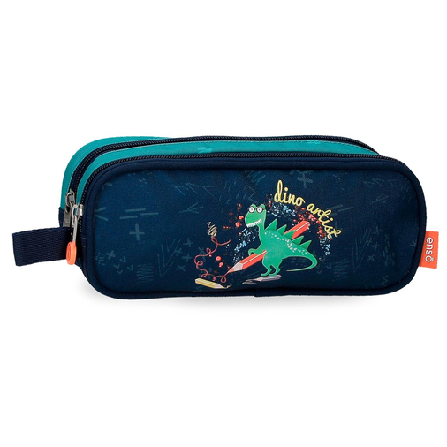 Enso Dino Artist Two Compartment Pencil Case - Детский пенал - изображение 1 | Labebe