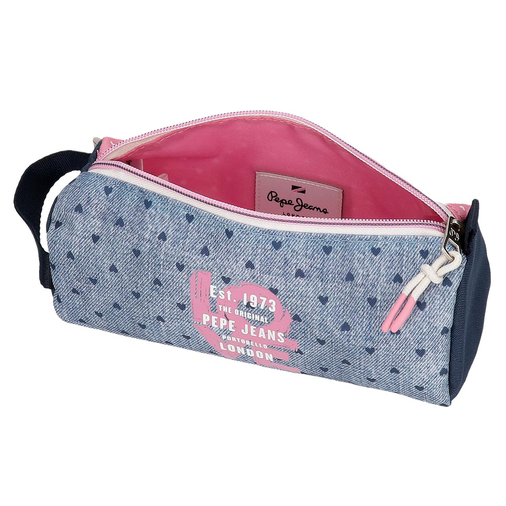 Pepe Jeans Noni Denim Round Pencil Case - Детский пенал - изображение 4 | Labebe