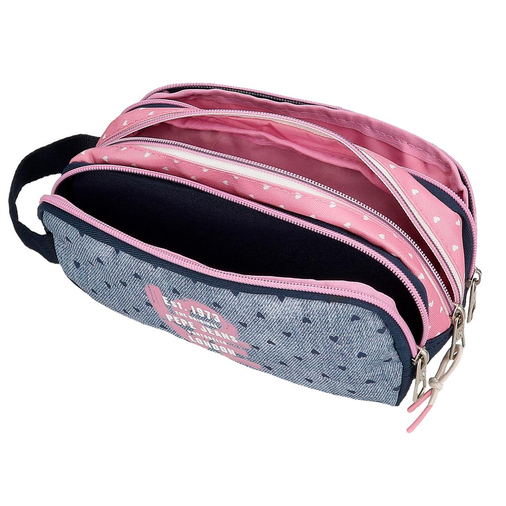 Pepe Jeans Noni Denim Triple Compartment Pencil Case - Pencil case - image 4 | Labebe