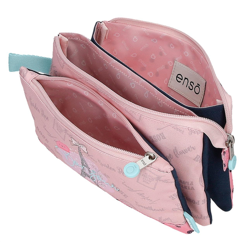 Enso Bonjour Three Compartments Pencil Case - საბავშვო პენალი - image 4 | Labebe