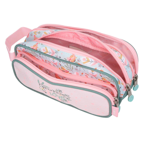 Enso Tropical Love Triple Compartment Pencil Case - Детский пенал - изображение 4 | Labebe