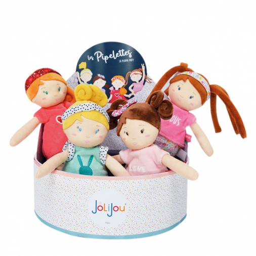 Jolijou Les Pipelettes Double Modele T-Shirt Bisous - Мягкая детская кукла - изображение 1 | Labebe