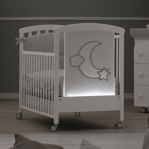 Erbesi Moon Bianco Wifi - Детская кроватка на колесиках - изображение 5 | Labebe