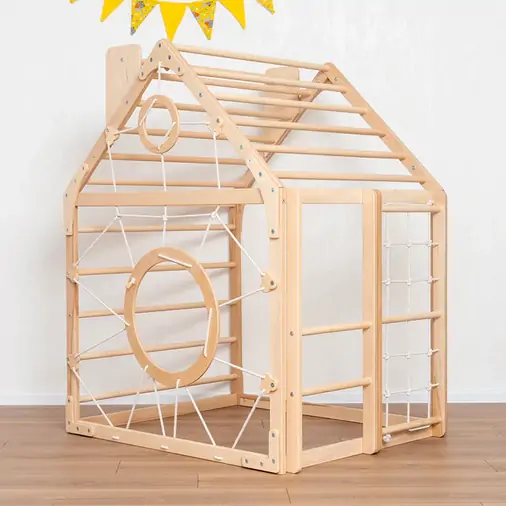 Wooden Climbing Playhouse - Wooden children's playhouse - image 10 | Labebe
