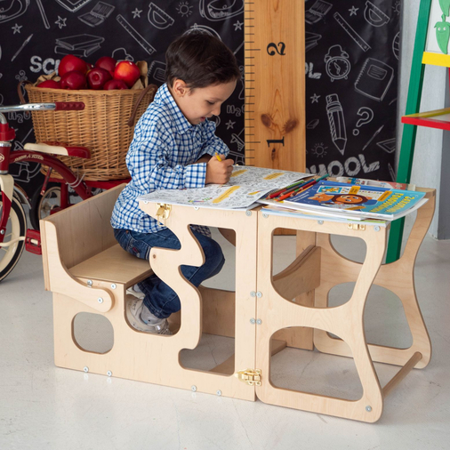 Convertible Kitchen Tower - Wooden children's learning tower - image 6 | Labebe