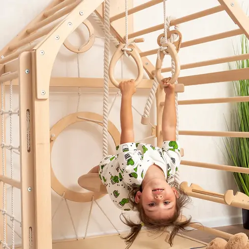 Wooden Climbing Playhouse - Wooden children's playhouse - image 6 | Labebe