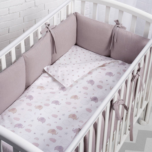 Perina Soft Cotton Perina Mocco - Side Bumpers for baby cot - image 1 | Labebe