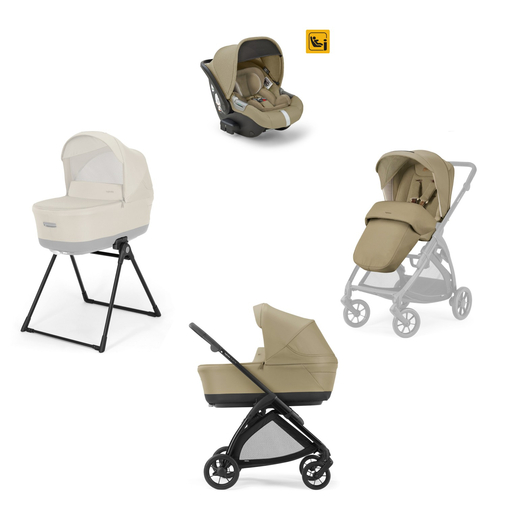 Inglesina Electa Darwin Dumbo Caramel - Детская модульная коляска-трансформер с автокреслом и подставкой для люльки - изображение 6 | Labebe