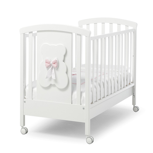 Erbesi Dudu Bianco / Rosa - Cot on wheels - image 3 | Labebe