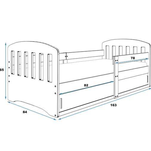 Interbeds Classic Graphite - Wooden bed for teens with an integrated storage box - image 5 | Labebe