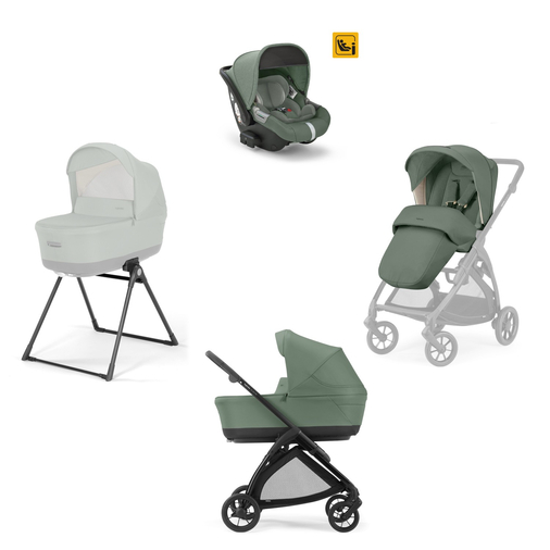 Inglesina Electa Darwin Murray Green - Baby modular stroller with a car seat and bassinet stand - image 6 | Labebe