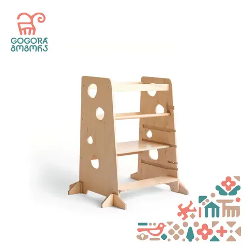 Gogora - Made in Georgia - Double-seat Learning Tower (Round cut) - image 1 | Labebe