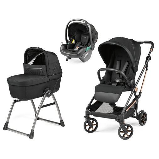 Peg Perego Vivace Bronze Noir - Baby modular system stroller with a car seat - image 1 | Labebe