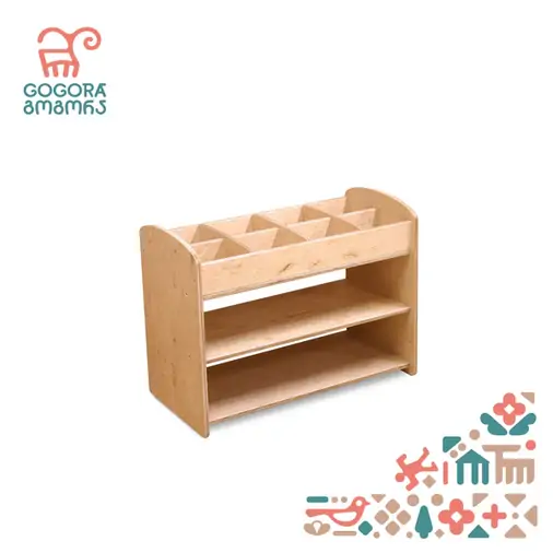 Gogora - Made in Georgia - Toy shelf with upper storage - image 1 | Labebe