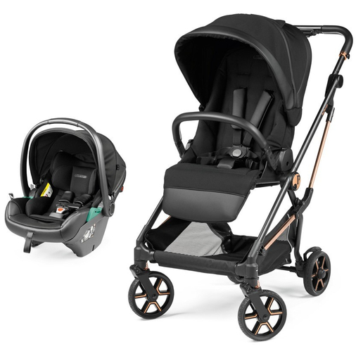 Peg Perego Vivace Bronze Noir - Baby modular system stroller with a car seat - image 7 | Labebe