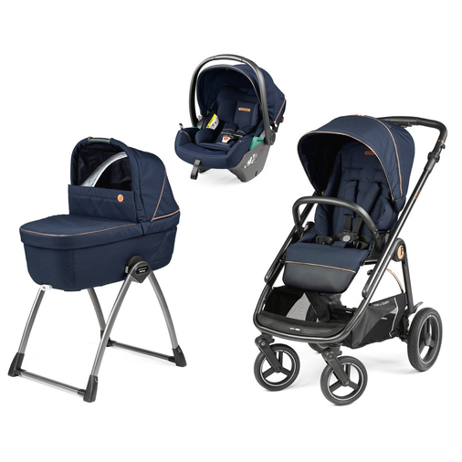 Peg Perego Veloce Town & Country Blue Shine - Детская модульная коляска-трансформер с автолюлькой - изображение 1 | Labebe