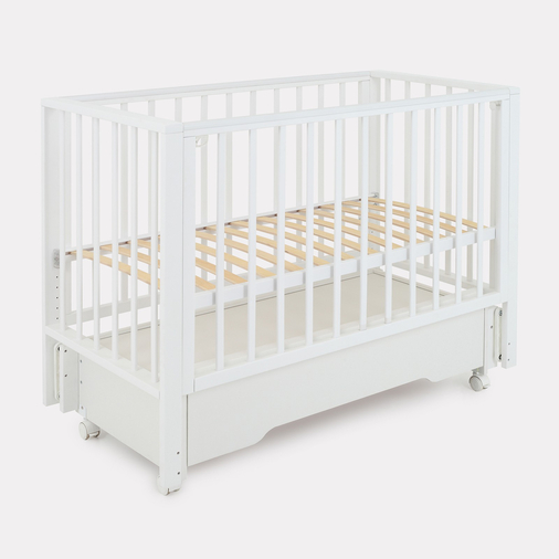 Rant Bergen Plus Cloud White - Baby cot with universal swing and drawer - image 1 | Labebe