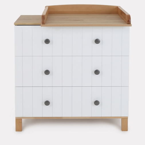 Rant Bamboo Cloud White - საბავშვო კომოდი გამოსაცვლელი დაფით - image 5 | Labebe