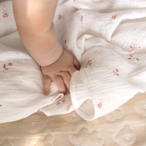 Perina Summer Pink Set of 2 - Baby muslin swaddles set - image 8 | Labebe
