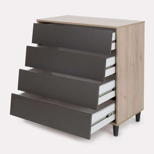 Rant Bergen Moon Grey - Baby chest of drawers with a changing table - image 4 | Labebe