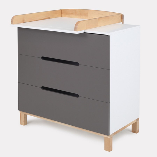 Rant Indy Moon Grey - Baby chest of drawers with a changing table - image 2 | Labebe