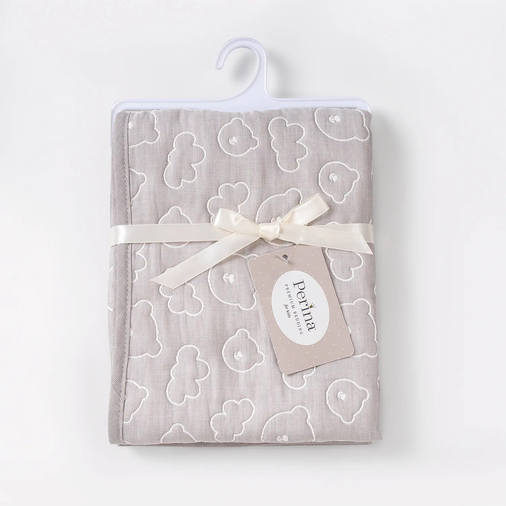 Perina Soft Cotton Grey - Детский двухсторонний плед - изображение 3 | Labebe