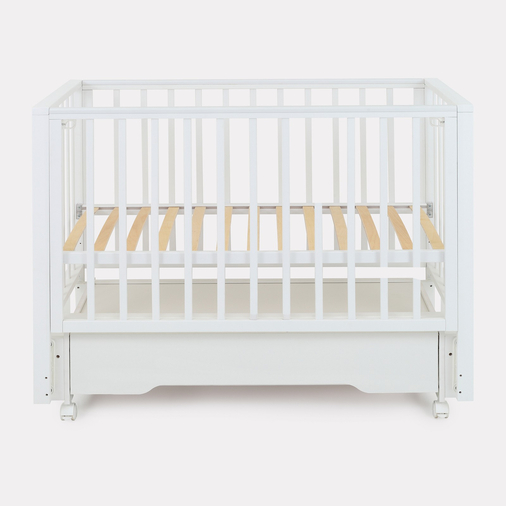Rant Bergen Plus Cloud White - Baby cot with universal swing and drawer - image 5 | Labebe