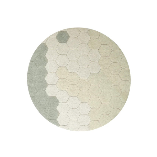 Lorena Canals Round Honeycomb Blue Sage - რეცხვადი ხელნაკეთი ხალიჩა - image 1 | Labebe