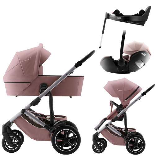 Britax Römer Smile 5Z Dusty Rose - საბავშვო ეტლი ტრანსფორმერი ავტოსავარძლით - image 36 | Labebe