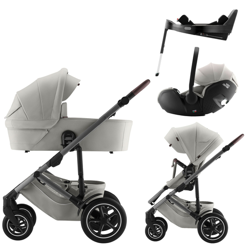 Britax Römer Smile 5Z Lux Linen Grey - საბავშვო ტრანსფორმერი ეტლი რევერსული სავარძლით - image 49 | Labebe