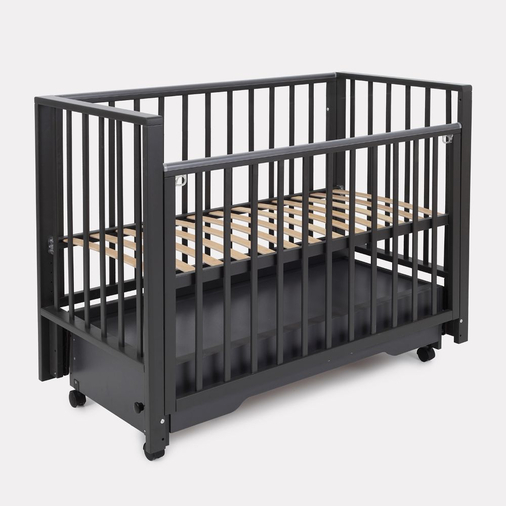 Rant Bergen Plus Cloud Moon Grey - Baby cot with universal swing and drawer - image 18 | Labebe