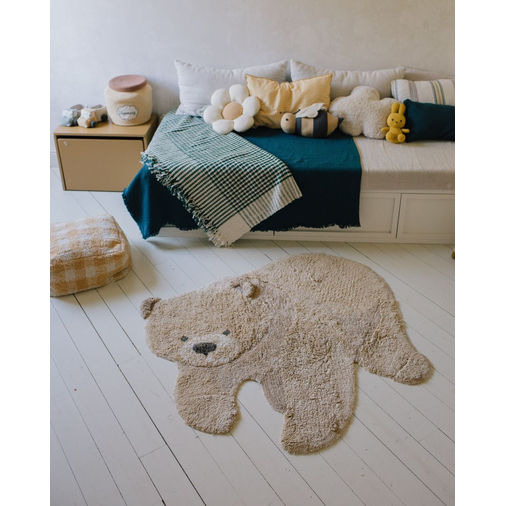 Lorena Canals Bear Animal Rug - რეცხვადი ხელნაკეთი ხალიჩა - image 2 | Labebe