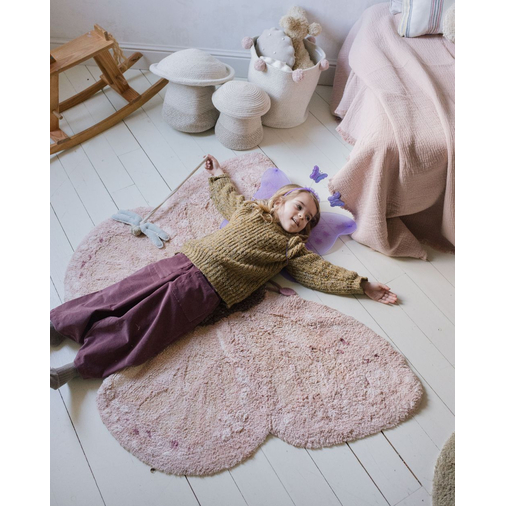 Lorena Canals Baby Butterfly Animal Rug - Моющийся ковер ручной работы - изображение 5 | Labebe