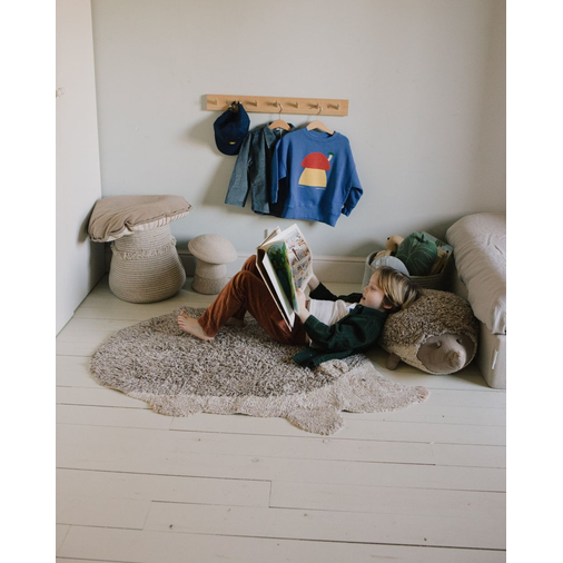 Lorena Canals Hedgehog Animal Rug - რეცხვადი ხელნაკეთი ხალიჩა - image 3 | Labebe