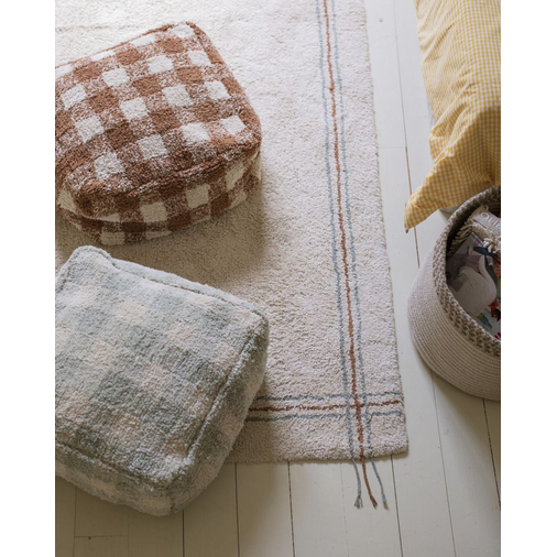 Lorena Canals Pouf Vichy Blue Sage - Пуф ручной работы - изображение 2 | Labebe
