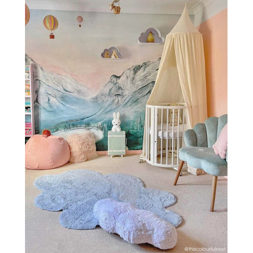 Lorena Canals Puffy Dream Blue - Washable handcrafted rug - image 11 | Labebe