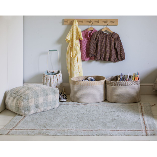 Lorena Canals Pouf Vichy Blue Sage - Пуф ручной работы - изображение 4 | Labebe