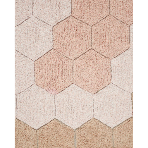 Lorena Canals Round Honeycomb Rose - Washable handcrafted rug - image 7 | Labebe