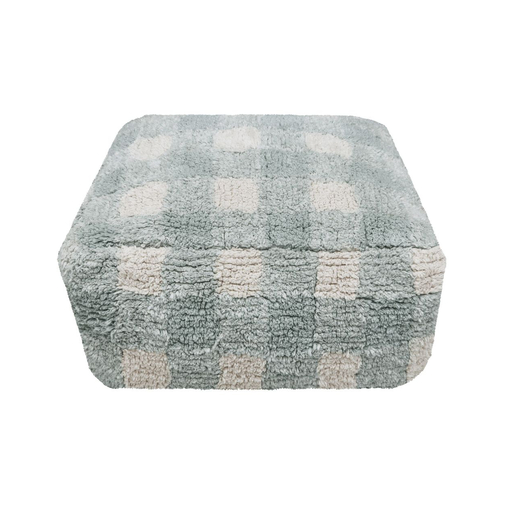 Lorena Canals Pouf Vichy Blue Sage - Пуф ручной работы - изображение 1 | Labebe