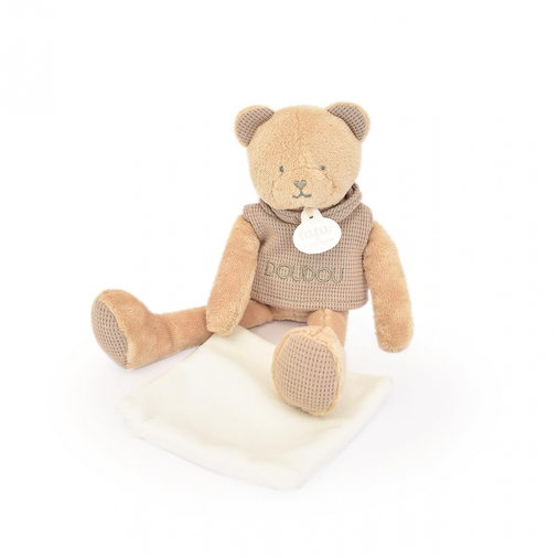 Sweety Doudou Bear - Мягкая игрушка с платочком - изображение 2 | Labebe