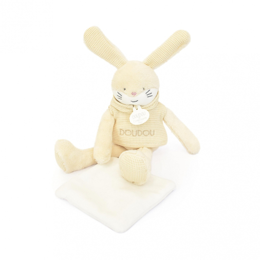 Sweety Doudou Bunny - რბილი სათმაშო პირსაწმენდით - image 2 | Labebe