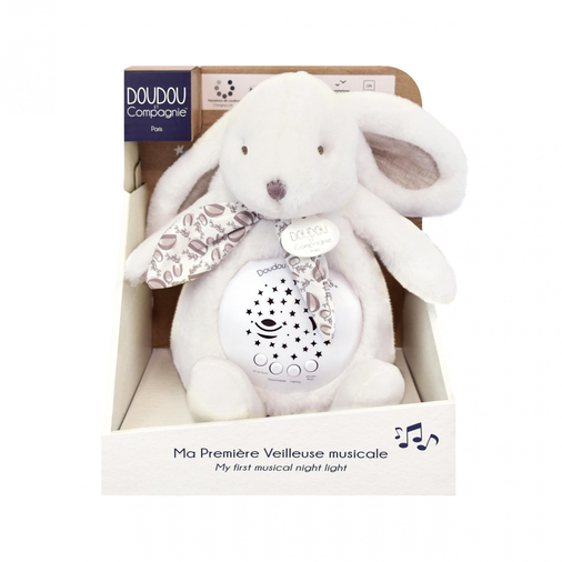 Lapin Doudou Musical Nightlight Projection D'Etoiles White - მუსიკალური სათამაშო-სანათი - image 1 | Labebe