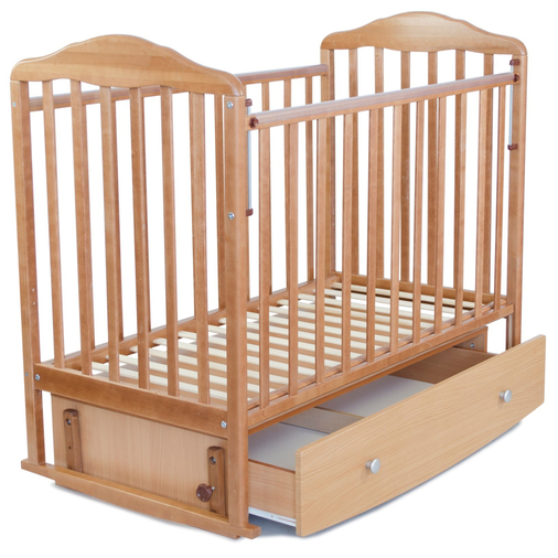SKV Company Julia Beech - Детская кроватка с маятниковым механизмом и ящиком - изображение 3 | Labebe