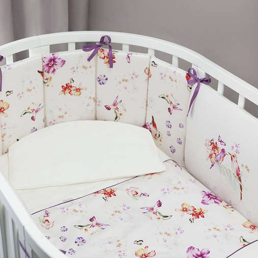 Perina Aquarelle Oval - Комплект детского постельного белья для круглой и овальной кроватки - изображение 1 | Labebe
